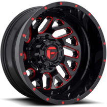 Fuel 1PC Triton 20X8.25 ET-221 8X210 154.30 Gloss Black Red Tinted Clear Fälg